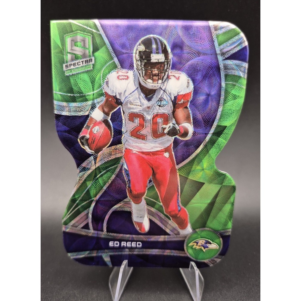 2022 Panini Spectra Ed Reed 104 Neon Green Die-Cut 23/30 Ravens NFL